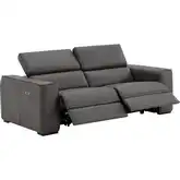 Picasso Power Motion Loveseat in Dark Grey Top Grain Leather